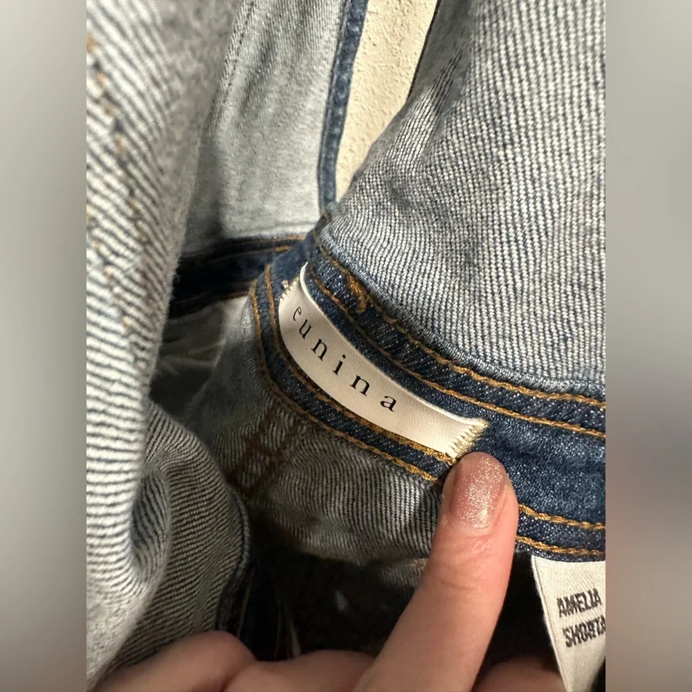 Eunina Denim Overall Shorts Size Small - Picture 5 of 6